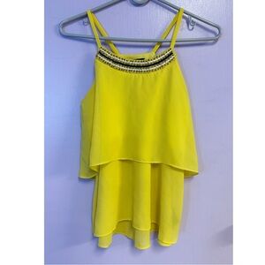 Iz Byer women's yellow tank top